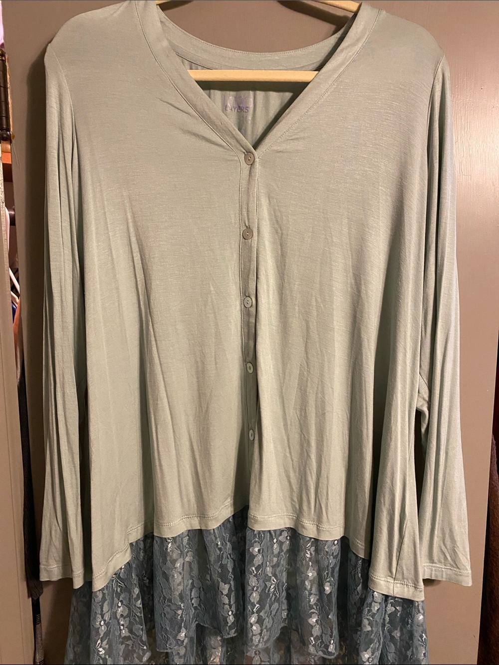 LOGO Layers Light Blue Layered Top